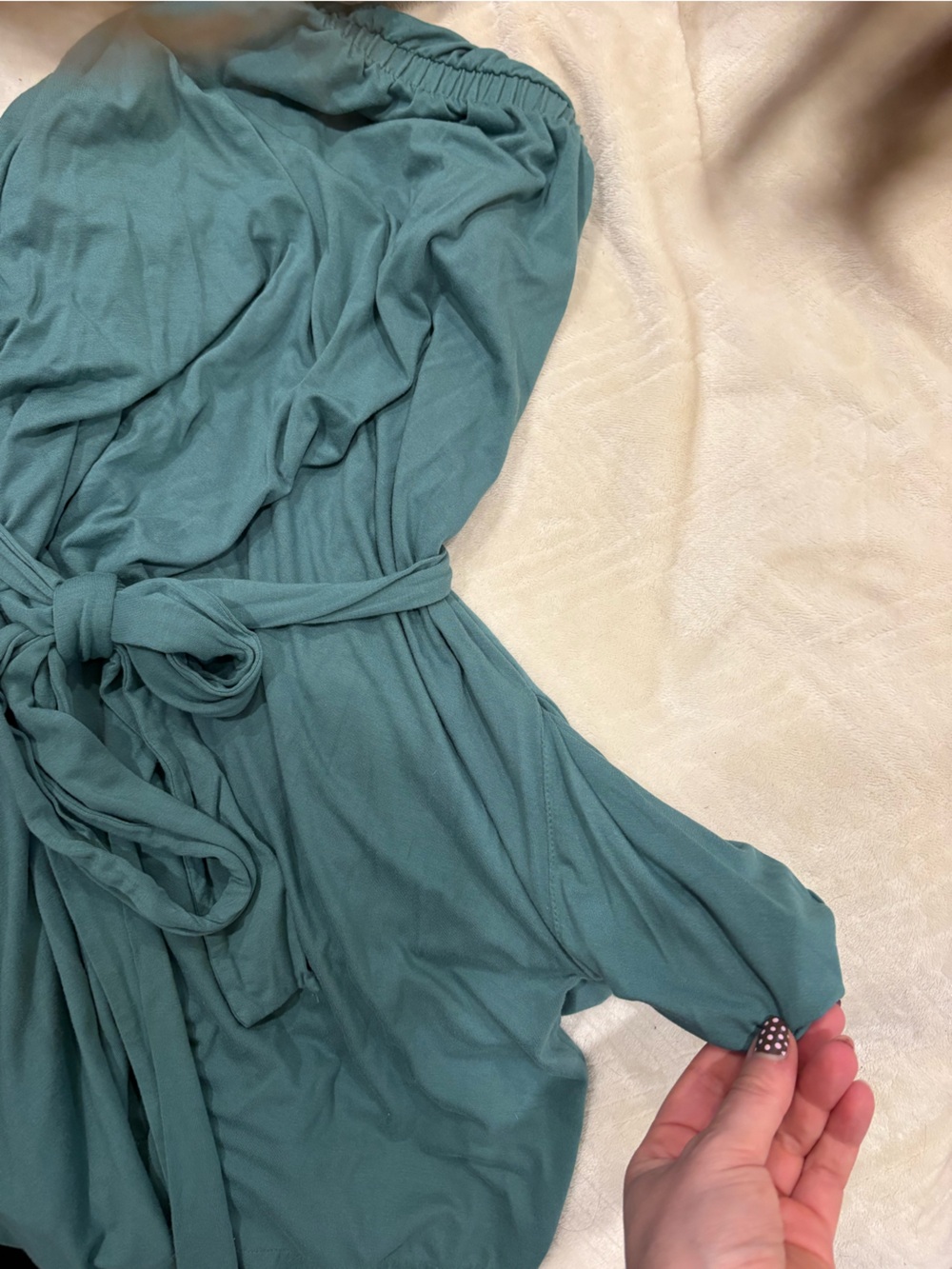J. Crew Teal Strapless Tie-Waist Midi Dress - Picture 4 of 4